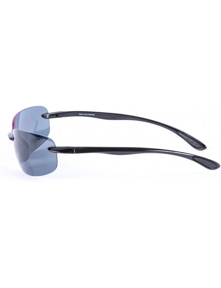 Rectangular Lovin Maui" Lightweight Sport Wrap Bifocal Reading Sunglasses for Men and Women - Black - CA12O4QJSSV $20.65