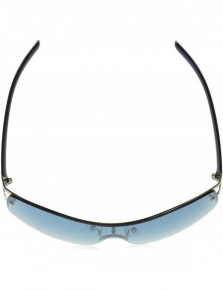 Rimless Men's 5029SP Rimless Vented Shield Sunglasses with 100% UV Protection- 55 mm - Silver & Blue - CK18NKIEUZ9 $22.17