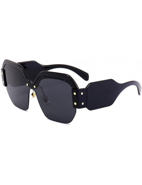 Semi-rimless Semi Rimless Sunglasses For Women Trendy Candy Color Designer Glasses - C1 - CK18CQGO7OU $8.01