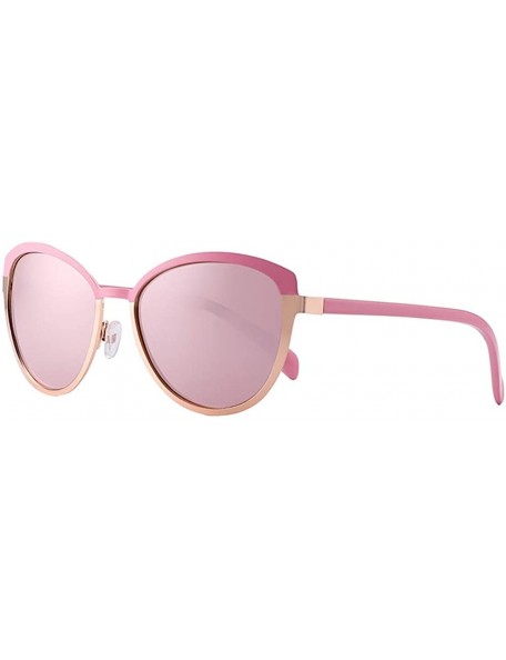 Round Fashion Sunglasses with Case for Women Classic Round Frame Eyewear UV 400 Protection - Pink - C318TL95MMK $39.24