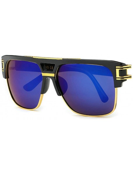 Goggle 2019 Fashion Sunglasses Square Brand Designer Retro Mens Goggle UV400 - C8 - C018RK53G8Q $11.46