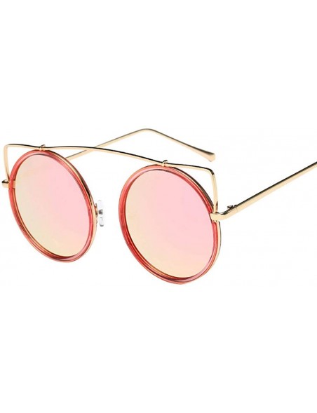 Square Men Women Clear Lens Sunglasses Metal Spectacle Frame Fashion Sunglasses - E - C118SW2M8E5 $9.68