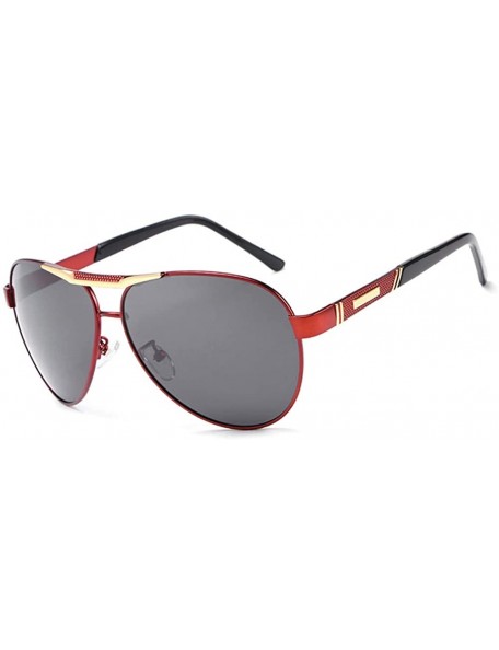 Oversized Fashion Retro Biker Fishing Oversized Polarized Sunglasses for Men 4269 - Brown - CL18ZT9GQ6H $18.16
