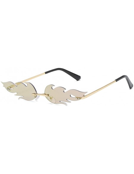 Wrap Fire Sunglasses Fashion Sunglasses Metal Sunglasses Vintage Style Sunglasses - C - CA18TM660W0 $7.05