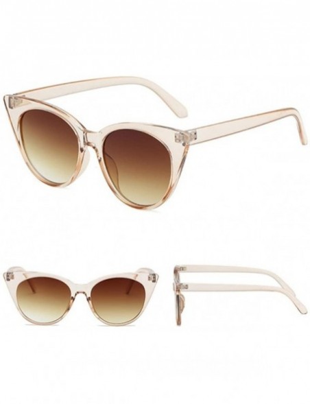 Goggle Fashion Women Smasll Frame Sunglasses Glasses Retro Style Radiation Protection Sunglasses - E - C718TQZUTZ7 $7.62