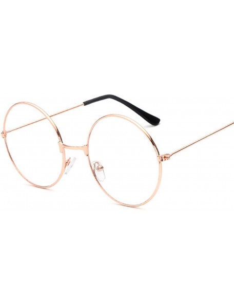 Round Round Spectacle Glasses Frame Sunglasses Women Vintage Metal Sun Female Frames Optical Transparent - Black - C5199C735Z...