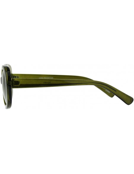 Rectangular Oval Rectangular Sunglasses Vintage Retro Womens Shades Mirror Lens UV 400 - Olive (Gold Mirror) - CO18087UO8Y $1...