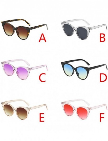 Goggle Fashion Women Smasll Frame Sunglasses Glasses Retro Style Radiation Protection Sunglasses - E - C718TQZUTZ7 $7.62