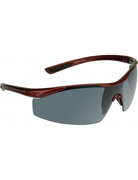 Wrap Semi Rimless Lightweight Sport Sunglass for Golf- Fishing- Running- and Cycling - Red - CB12EXJTSCV $13.23