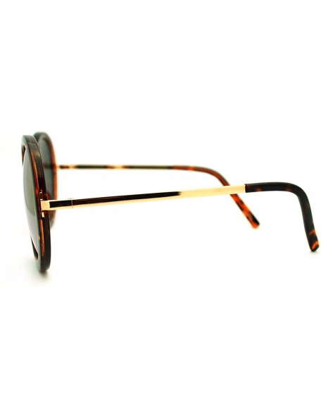 Oversized Vintage Fashion Sunglasses Super Oversized Round Circle Reflective Lens - Tortoise - CW11HQ2ONS7 $9.38