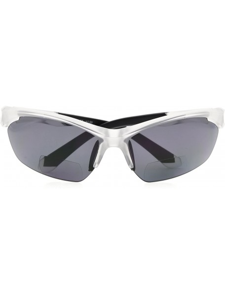 Sport Retro Mens Womens Sports Half-Rimless Bifocal Sunglasses - Matte Transparent - CB189AK8WSE $22.34