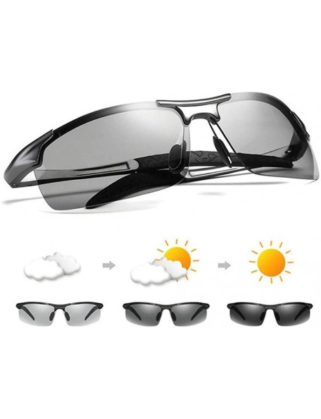 Goggle Night And Day Vision Polarized Goggles Sunglasses Outdoor Sport Eyewear for Men - Black - CU18623UEO9 $20.08