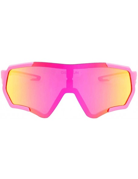 Sport Cycling Glasses Sports Sunglasses Polarized UV400 Protection Baseball Ski Running - Pink - CK18G6KLZ8C $26.68