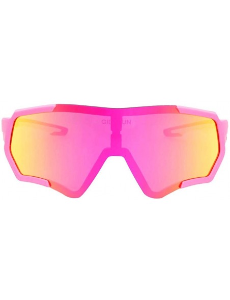 Sport Cycling Glasses Sports Sunglasses Polarized UV400 Protection Baseball Ski Running - Pink - CK18G6KLZ8C $26.68