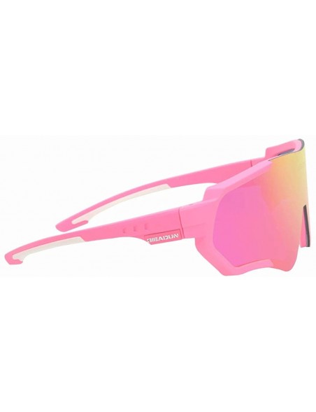 Sport Cycling Glasses Sports Sunglasses Polarized UV400 Protection Baseball Ski Running - Pink - CK18G6KLZ8C $26.68