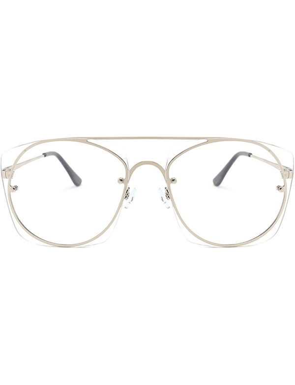 Oversized Children Polarized Sunglasses Protection Glasses - Transparent Silver - C918TQXIKUS $19.66