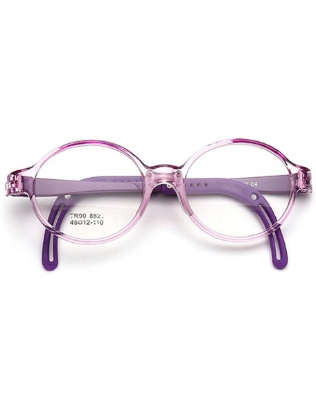 Round Children Round Eyeglass Frame Clearn Lens Non-Optical Glasses Age 4-12 - C4 - CO1876XZ55T $10.23