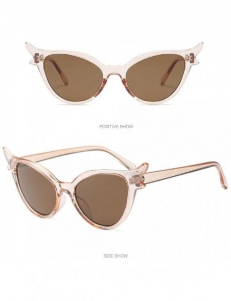 Cat Eye Women's Oversized Polarized Mirrored Cat Eye Sunglasses (Style B) - CY196H4GSLH $10.70