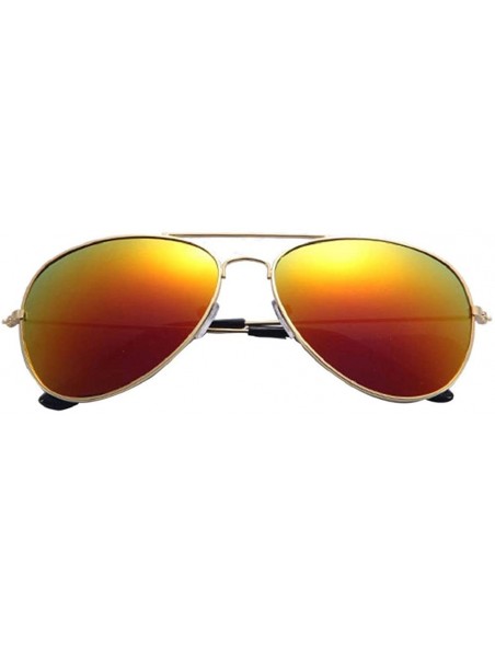 Oval Sunglasses Fashion Twin-Beams Classic Women Metal Frame Mirror Sun Glasses Oval Glasses Polarized Eyewear - C318Q84RSZQ ...