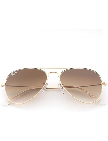 Aviator Aviator 3025 Sunglasses Metal Frame 58mm - Gold / Gradient Brown - C318HC4883L $23.36