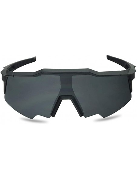 Wrap Oversized Wrap Around Reflective Mirrored Performance Sports Colored Frame Sunglasses for Men and Women - C118Z53S4WH $1...
