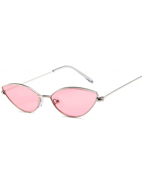 Oversized Fashion Vintage Ladies Cat Eye Sunglasses Women Er Metal Luxury Rose Gold Mirror Sun Glasses Female UV400 - CD198AH...