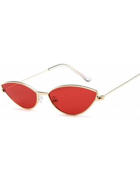 Oversized Fashion Vintage Ladies Cat Eye Sunglasses Women Er Metal Luxury Rose Gold Mirror Sun Glasses Female UV400 - CD198AH...