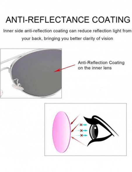 Sport Aviator Sunglasses for Women Polarized Mirrored - Large Metal Frame - UV 400 Protection - CU18HYECR9W $27.40