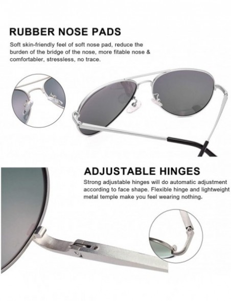 Sport Aviator Sunglasses for Women Polarized Mirrored - Large Metal Frame - UV 400 Protection - CU18HYECR9W $27.40