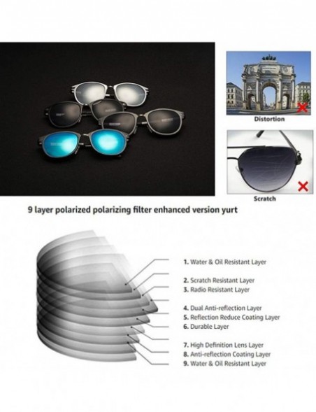 Aviator Retro Round Trendy Polarized Sunglasses for Women and Men UV400 Protection - Gun Frame+blue Lens05 - C518L273O23 $22.26