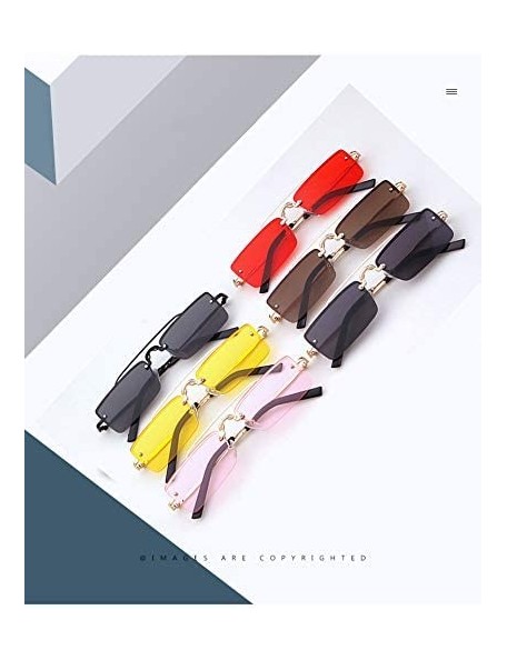 Square Vintage Rectangular Sunglasses Designer Rectangle - C2 - CV197ZXIDMU $11.72