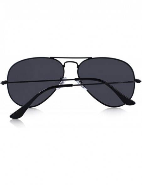 Square Classic Men Polarized sunglass Pilot Sunglasses for Women 58mm S8025 - Black&black - C518DLQHHWE $13.16