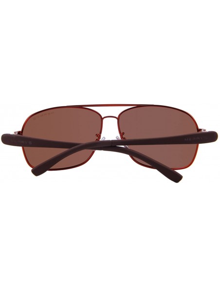 Oversized Men's Polarized Driving Sunglasses TR90 Color Mirror Lens Sun Glasses S8501 - Brown - CJ12N5NZBRN $12.13