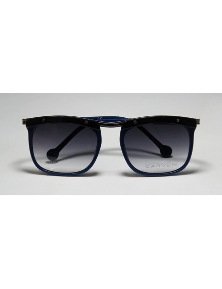 Square Marcele Mens/Womens Square Full-rim Gradient Lenses Sunglasses/Eyewear - Blue / Black / Gunmetal - CM121FZ7NHD $49.53