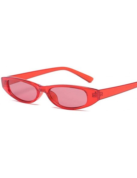 Aviator Sexy White Red Small Cat Eye Sunglasses Women Vintage Black Sun Glasses Red - Red - CC18Y4SG2TG $9.92