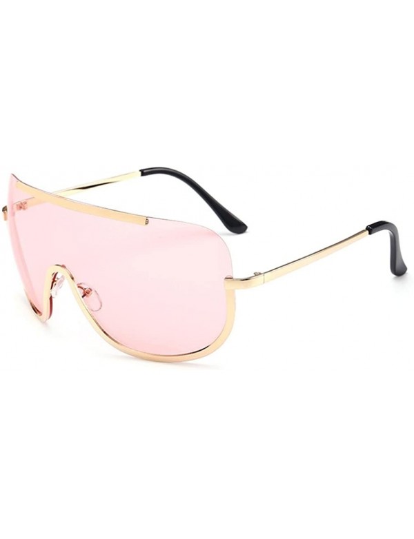 Aviator Sunglass - Vintage Retro Unisex Fashion Aviator Mirror Lens Sunglasses - Pink - CT184XW7KXH $7.08