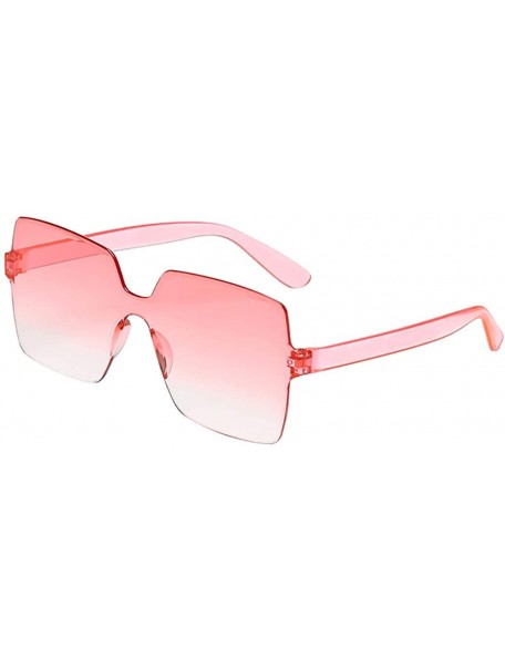 Rimless Unisex Fashion No Frame Square Sunglasses Sexy Retro Driviing Sunglasses Women Trendy Glassess - I - C2196IY5S5K $7.09