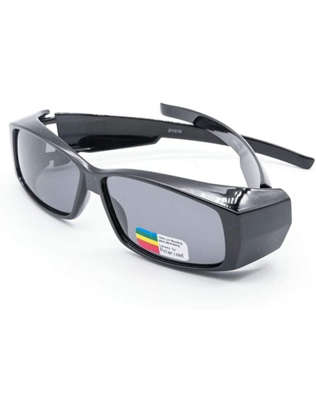 Sport Fit Over Driving Polarized Sunglasses for Men Women Sports Hunting Outdoor UV400 Sun Glasses - Black - CX18QYKZDN5 $21.34