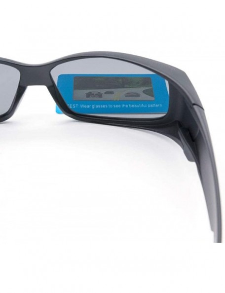 Sport Fit Over Driving Polarized Sunglasses for Men Women Sports Hunting Outdoor UV400 Sun Glasses - Black - CX18QYKZDN5 $21.34