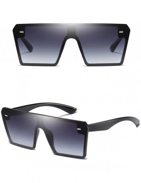 Oversized Square Oversized Sunglasses for Women Men Flat Top Fashion Shades Oversize Sunglasses (B) - B - C71902YUUG4 $8.54