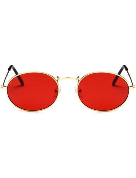 Oval Retro Oval Sunglasses Women Luxury Er Vintage Small Black Red Yellow Shades Sun Glasses FeOculos UV400 - CF199CS8CE6 $29.60