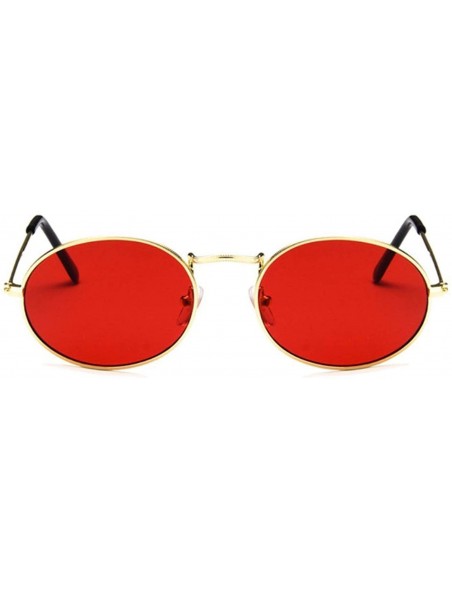 Oval Retro Oval Sunglasses Women Luxury Er Vintage Small Black Red Yellow Shades Sun Glasses FeOculos UV400 - CF199CS8CE6 $29.60