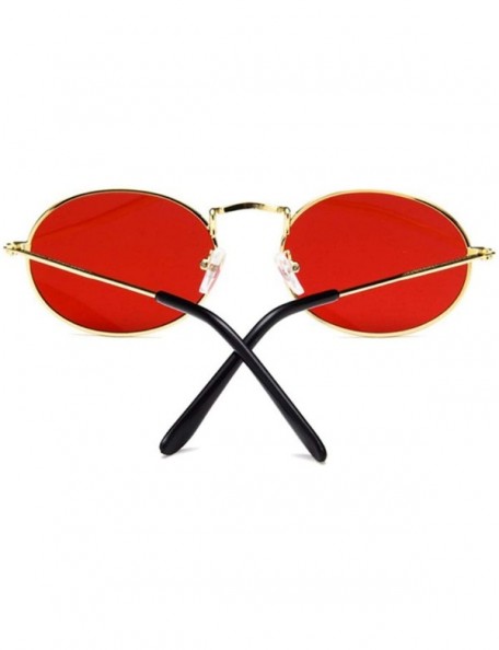 Oval Retro Oval Sunglasses Women Luxury Er Vintage Small Black Red Yellow Shades Sun Glasses FeOculos UV400 - CF199CS8CE6 $29.60