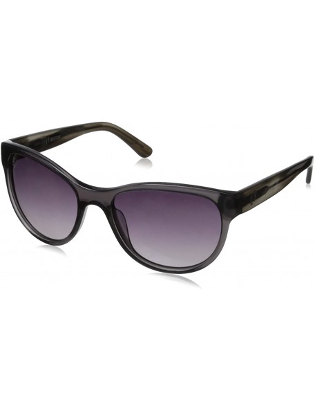 Rectangular Women's HT Classic Rectangular HTG1041 C2 Polarized Round Sunglasses - Grey Horn - C611OCMXDD5 $30.13