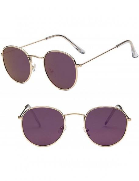Round Classic Sunglasses Designer Glasses Vintage - CJ18XIX3OA8 $35.83