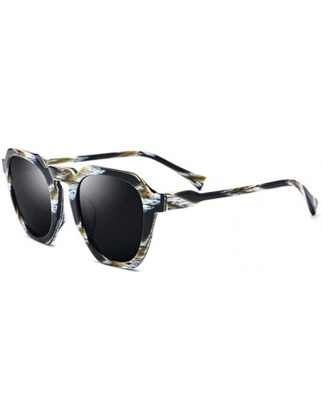 Sport Acetate Polarized Sunglasses Women Vintage Retro Sun glasses - Multicolored - CC18UZCMAZG $36.49