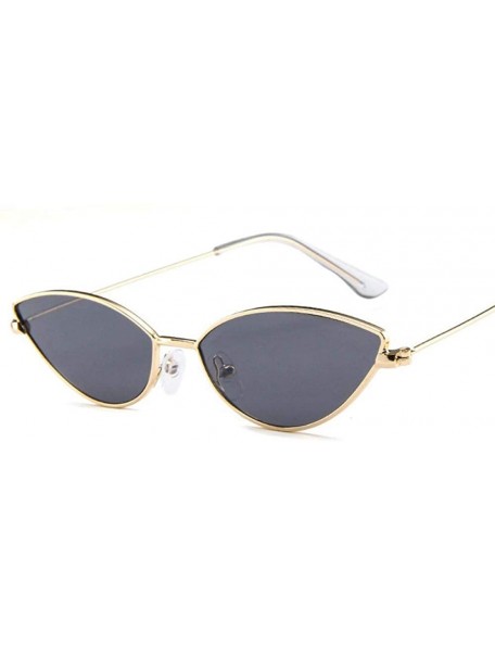 Aviator Cute Sexy Ladies Cat Eye Sunglasses Women Metal Frame 2019 Fashion Vintage Red - Blue - CJ18YR2W3D0 $8.22