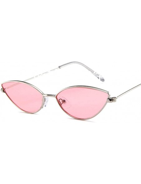 Aviator Cute Sexy Ladies Cat Eye Sunglasses Women Metal Frame 2019 Fashion Vintage Red - Blue - CJ18YR2W3D0 $8.22