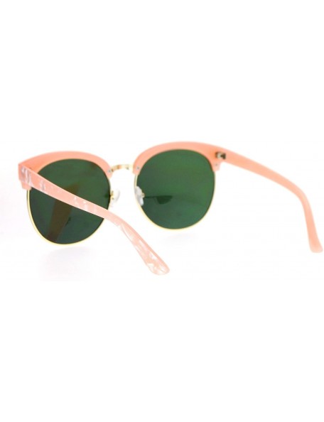 Oversized Super Oversized Fashion Sunglasses Womens Round Accent Top Shades - Pink Marble - CQ187C9HT28 $13.80