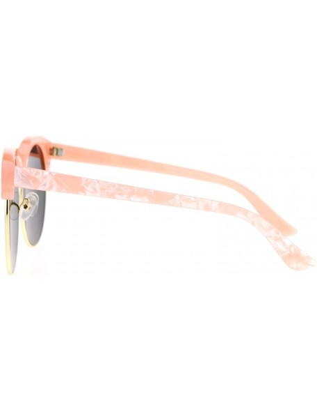 Oversized Super Oversized Fashion Sunglasses Womens Round Accent Top Shades - Pink Marble - CQ187C9HT28 $13.80